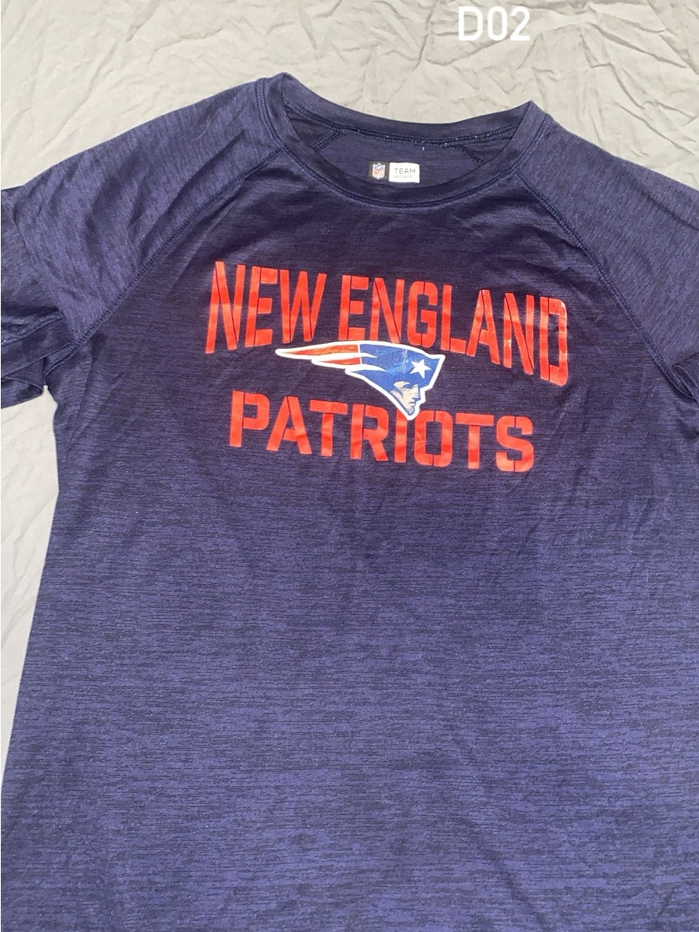NFL New England Patriots Navy Blue Tee with Red Logo